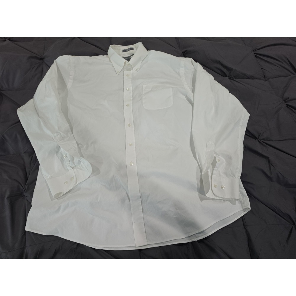 Nordstrom Men's White Dress Shirt Button Down White 18 34